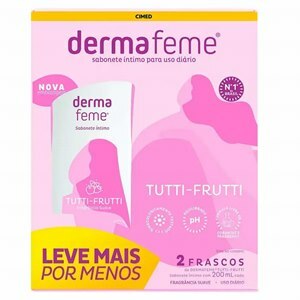 Kit Sabonete Liquído Íntimo Dermafeme Tutti Frutti Com 2 Unidades De 200Ml