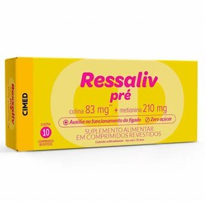 Ressaliv Pré Colina 83Mg + Metionina 210Mg - 10 Comprimidos