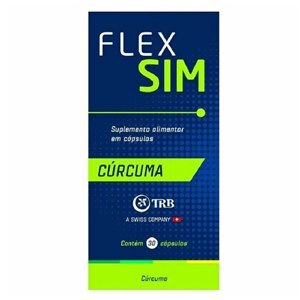 Suplemento Alimentar Flexsim Cúrcuma 30 Cápsulas