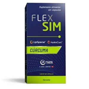 Suplemento Alimentar Flexsim Cúrcuma 30 Cápsulas