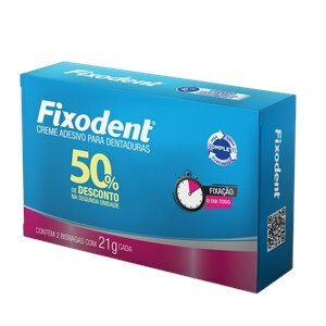 Fixador Fixodent Original 21G Preço Promocional 2 Unidades