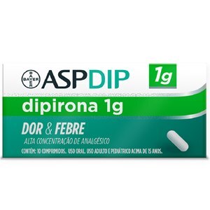 Aspdip Dipirona 1g 10 Comprimidos