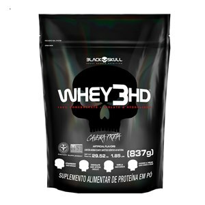 Whey Protein Black Skull 3Hd Sabor Chocolate Refil 837G