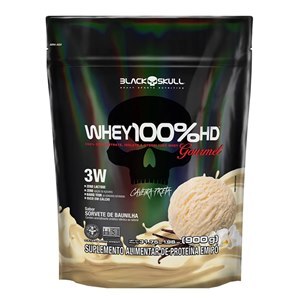 Whey Protein Black Skull 100% Hd Gourmet Sorvete De Baunilha Refil 900G