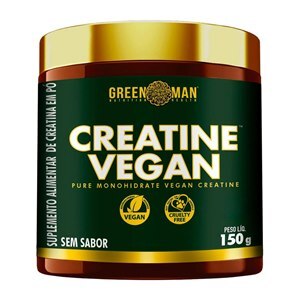 Creatine Black Skull Vegan Green Man Sem Sabor 150G