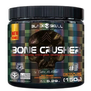 Pré-Treino Black Skull Bone Crusher Laranja Com Pimenta 150G