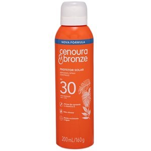 Protetor Solar Corporal Spray Aerossol Cenoura & Bronze Fps 30 200Ml