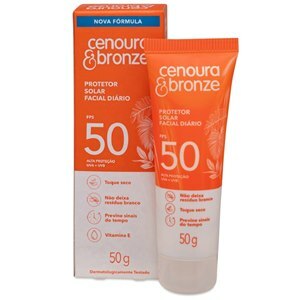 Protetor Solar Facial Diário Cenoura & Bronze Fps 50 50G