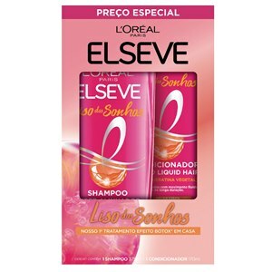 Kit Elseve Liso Dos Sonhos Shampoo 375Ml + Condicionador 170Ml