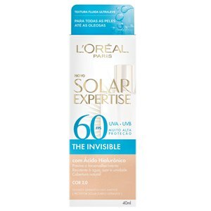 Protetor Solar L'oréal Paris Solar Expertise The Invisible Fps 60 Cor 2.0 40Ml