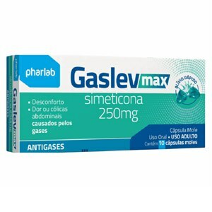 Simeticona - Gaslev Max 250Mg 10 Cápsulas