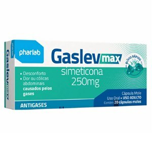 Simeticona - Gaslev Max 250Mg 20 Cápsulas