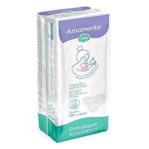 Algodão Quadrado Amamente Baby 100 Unidades