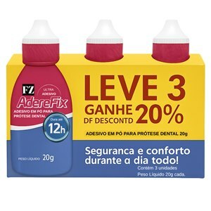 Fixador Aderefix Pó 20G Pack Leve 3 Ganhe 20% De Desconto