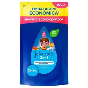 Shampoo E Condicionador Johnson's Kids 2 Em 1 Refil 180Ml