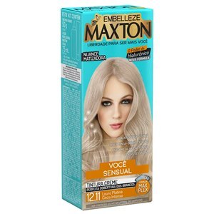 Tintura Maxton Louro Platina Cinza Intenso N° 12.11