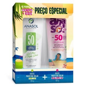 Protetor Solar Anasol Corporal Fps50 120G + Kids Fps50 100G