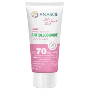 Protetor Solar Anasol Todo Santo Dia Facial Antioleosidade + Clareador Fps70 40G