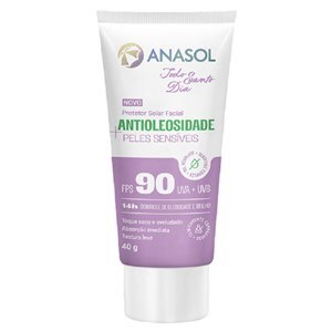 Protetor Solar Anasol Todo Santo Dia Facial Antioleosidade + Pele Sensíves Fps90 40G