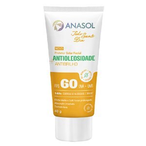Protetor Solar Anasol Todo Santo Dia Facial Antioleosidade + Anti Brilho Fps60 40G