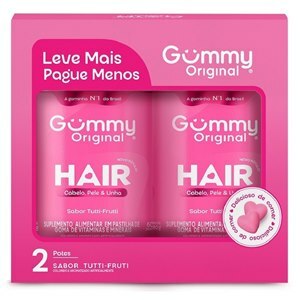 Gummy Hair Sabor Tutti-Frutti 120 Gomas Leve Mais Pague Menos