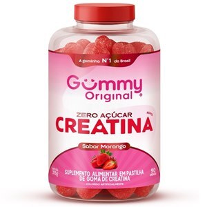 Gummy Creatina Zero Açúcar Sabor Morango 90 Gomas