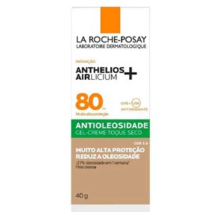 Protetor Solar Facial La Roche-Posay Anthelios Airlicium Antioleosidade Fps80 Cor 3.0 40G  