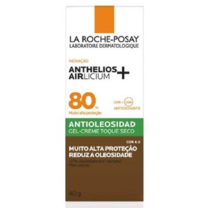 Protetor Solar Facial La Roche-Posay Anthelios Airlicium Antioleosidade Fps80 Cor 6.0 40G   