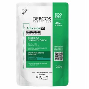 Shampoo Dercos Vichy Anticaspa Ds Cabelos Normais A Oleosos Refil 200G