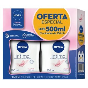 Sabonete Líquido Íntimo Nivea Suave 250Ml 2 Unidades 