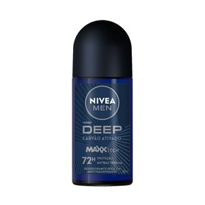 Desodorante Antitranspirante Roll-On Nivea Men Deep Carvão Ativado Original 50Ml