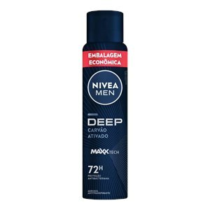 Desodorante Antitranspirante Aerossol Nivea Men Deep Carvão Ativado Original 200Ml
