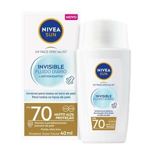 Protetor Solar Facial Nivea Sun Invisible Fluído Diário Fps70 40Ml