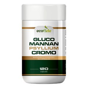Glucomannan + Psyllium + Cromo Ecobele 120 Cápsulas