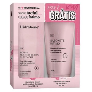 Sérum Facial Multicorretivo Clareador + Sabonete Íntimo Hidrabene 30Ml + 150Ml