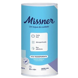 Fita Transparente Hipoalérgica Microperfurada Missner 10Cm X 4,5M