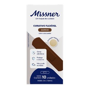Curativo Flexível Marrom Missner 10 Unidades