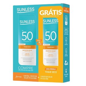 Protetor Solar Sunless Fps50 200G + Protetor Solar Fps50 Grátis 120G