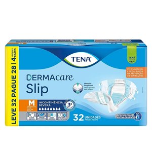 Fralda Geriátrica Tena Dermacare Slip M 32 Unidades
