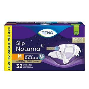Fralda Geriátrica Tena Slip Noturna M 32 Unidades