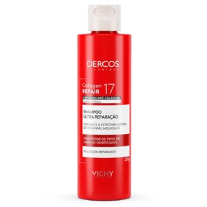 Shampoo Dercos Vichy Collagen 17 Repair Ultra Reparação 200G