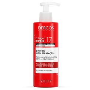 Shampoo Dercos Vichy Collagen 17 Repair Ultra Reparação 390G