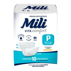 Fralda Descartável Mili Vita Comfort Adulto P 10 Unidades