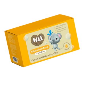 Sabonete Em Barra Mili Love&Care Premium Talco Suave 70G 5 Unidades