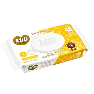 Toalhas Umedecidas Mili Love&Care Premium Flor De Maracujá 48 Unidades