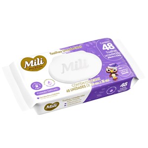 Toalhas Umedecidas Mili Love&Care Premium Lavanda 48 Unidades