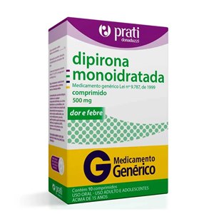 Dipirona 500Mg 10 Comprimidos - Prati Donaduzzi - Genérico (Novalgina)