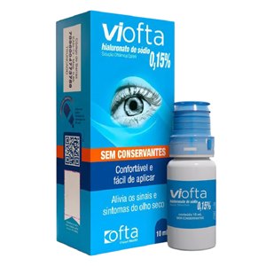 Hialuronato De Sódio Viofta 0,15% Solução Oftálmica 10Ml