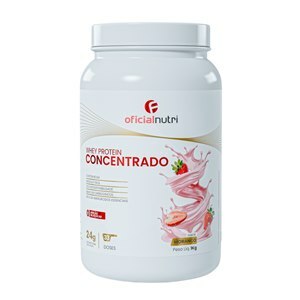 Whey Protein Concentrado Oficialnutri Sabor Morango 1Kg