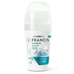 Desodorante Roll-On Francis Feminino Algodão 50Ml